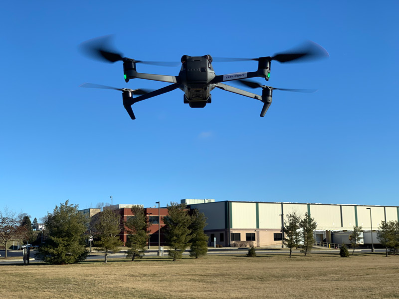 using a drone for construction photography